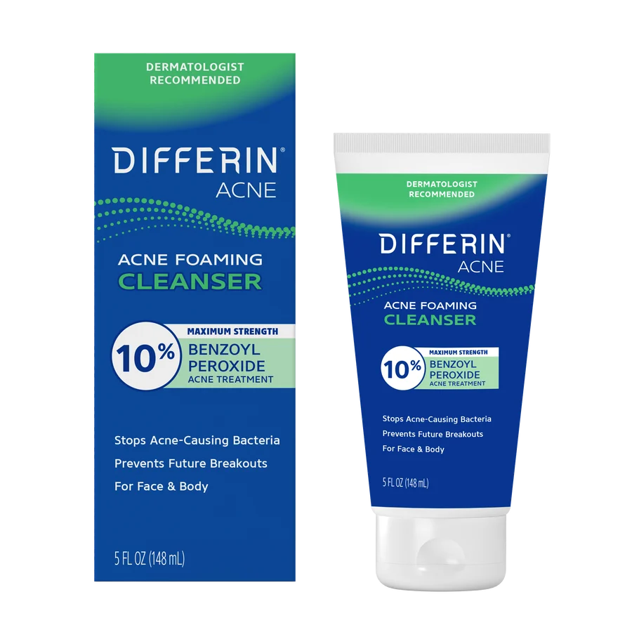 Differin Acne Foaming Cleanser 10% Benzoyl Peroxide
