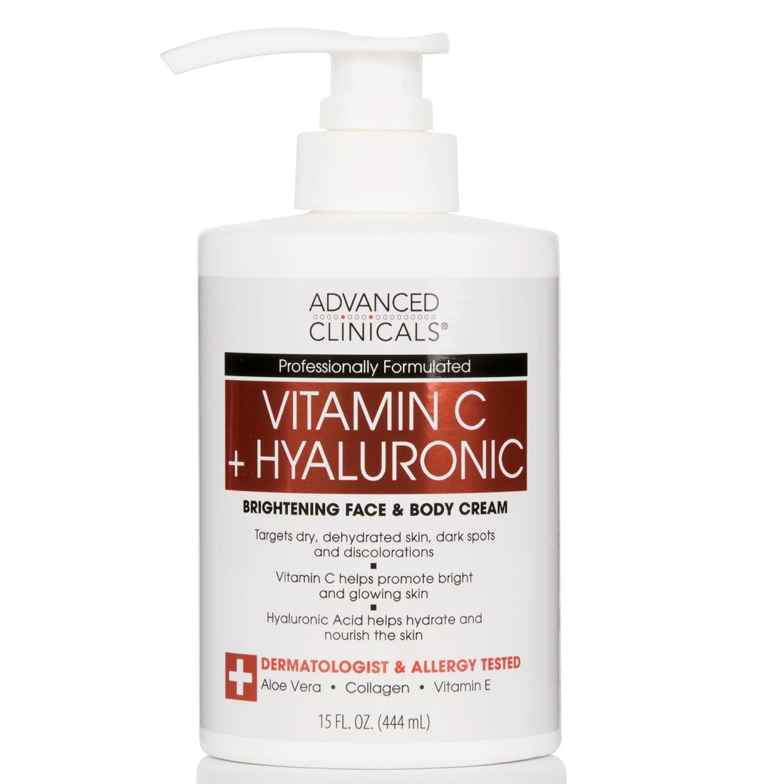 Advanced Clinicals Vitamin C + Hyaluronic Brightening Face &amp; Body Cream