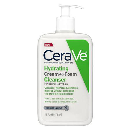 CeraVe Hydrating Cream-To-Foam Facial Cleanser (473ml)