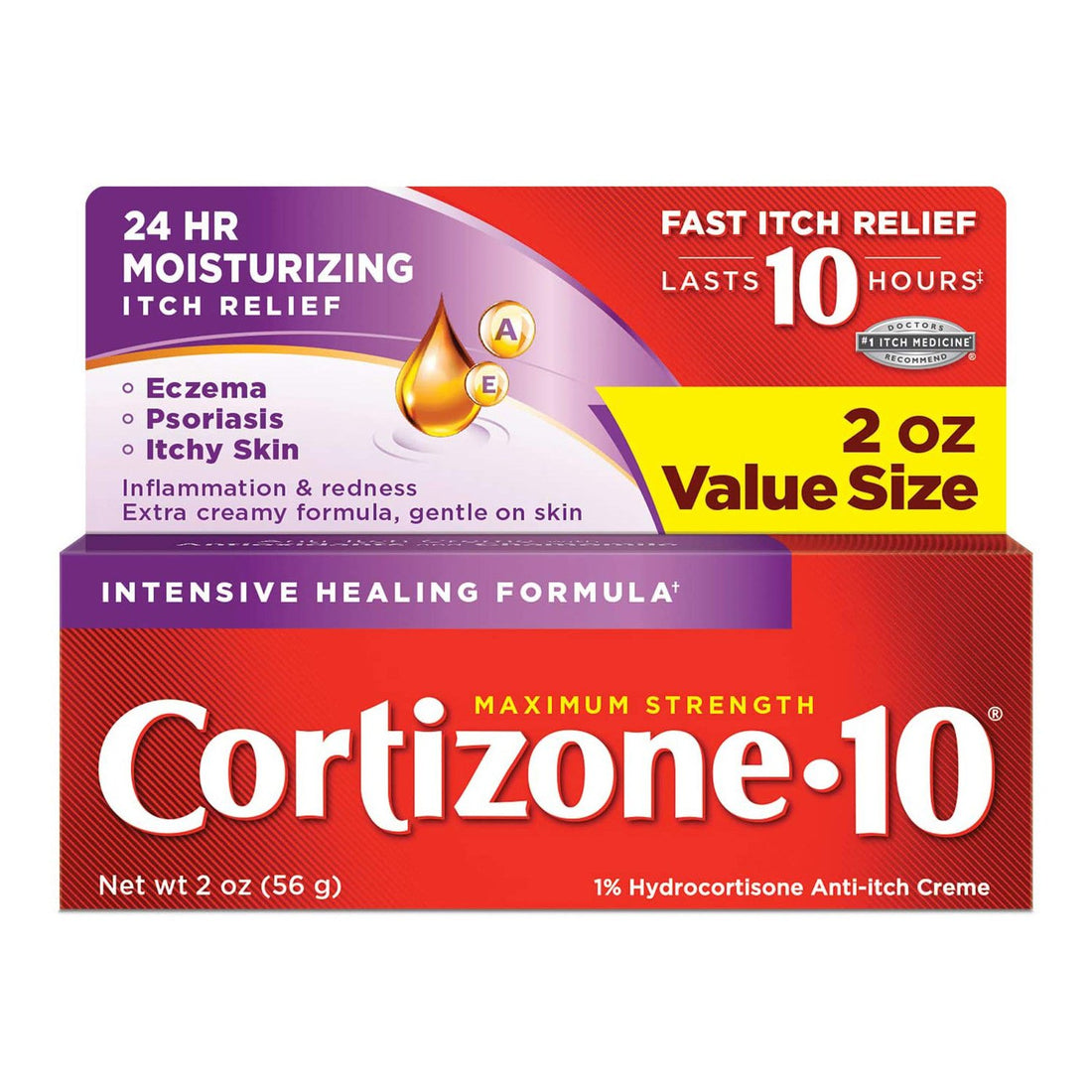 Cortizone 10 (24hr Moisturizing Itch Relief - Hydrocortisone 1%)